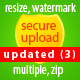 Secure multiple, zip image upload & manipulation