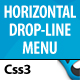 CSS3 Horizontal Drop Line Menu
