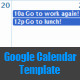 Google Calendar Template