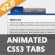 Animated CSS3 Tabs