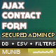 Ajax PHP Contact Form with CSV Exporter & Filters