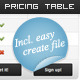Pricing Table Creator