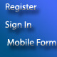 Register/Sign In Mobile Form