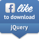 Facebook Like to Download jQuery