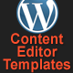 Content Editor Templates for WordPress