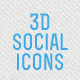 3D social icons