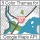 5 Color Themes for Google Maps API