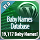 Baby Names Database for Wordpress