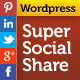 jQuery Super Social Share for Wordpress