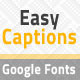 WP Easy Captions with Google Fonts