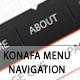 Konafa Inline Horizontal Menu Navigation