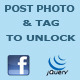 Share Photo & Tag Friends to Unlock for jQuery