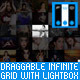 Draggable Infinite Grid with Lightbox