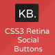 CSS3 Retina Ready Social Buttons