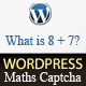 WordPress Maths Captcha Protection