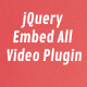 jQuery Embed All Video Plugin