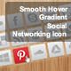 CSS3 Smooth Hover Gradient Social Networking Icons