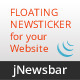 JNewsbar - jQuery Floating News bar