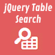 jQuery Table Search Plugin