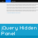 jQuery Hidden Panel