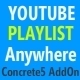 Youtube Playlists Anywhere Concrete5 AddOn