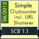 Simple Clipboarder with URL Shortener Service